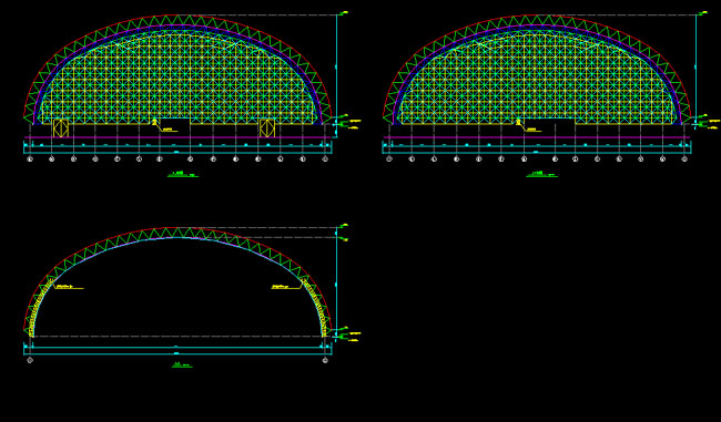 濮阳跨度110米，拱高35_7米煤棚网架